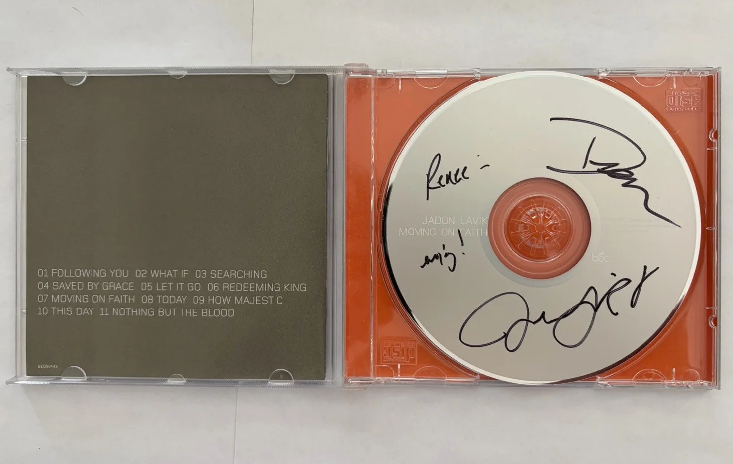Jadon Lavik Moving On Faith Signed Autographed CD 2004 BEC Records Very Good, изображение 4