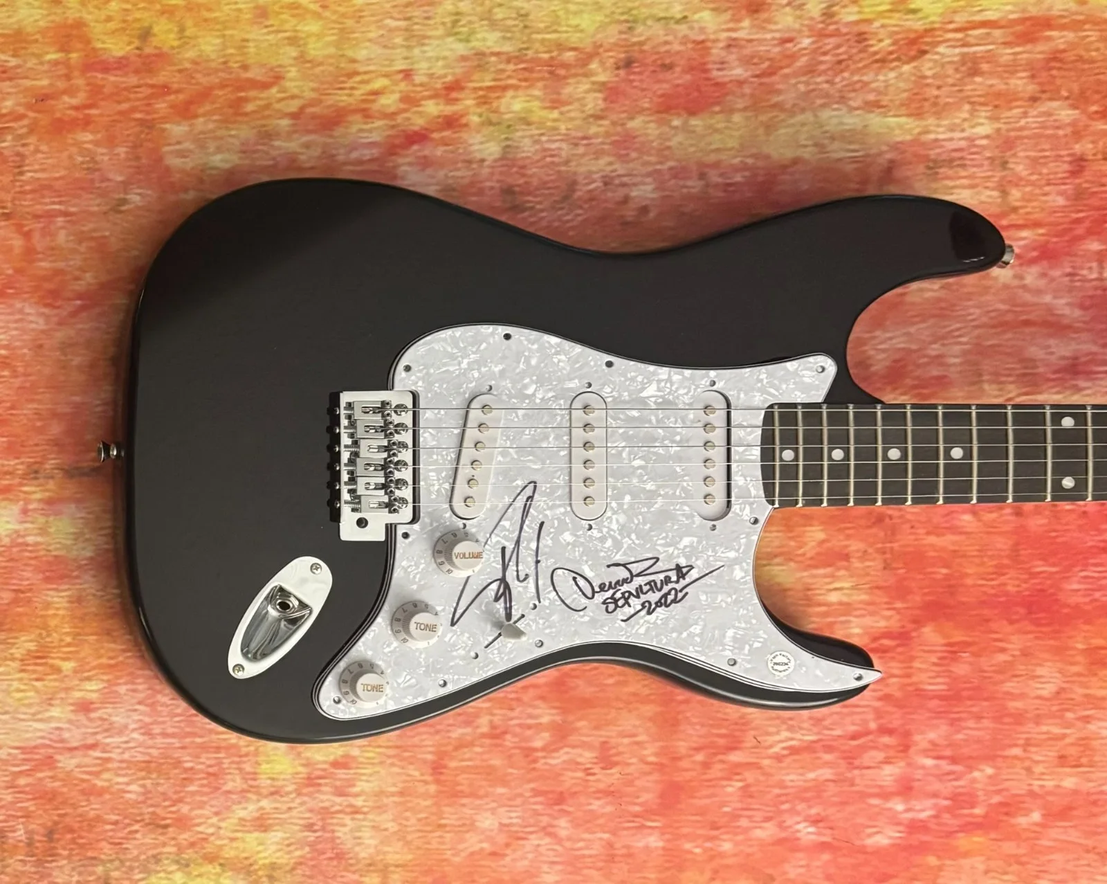 GFA Paulo Jr. & Derrick Green Band * SEPULTURA * Signed Electric Guitar COA, изображение 2