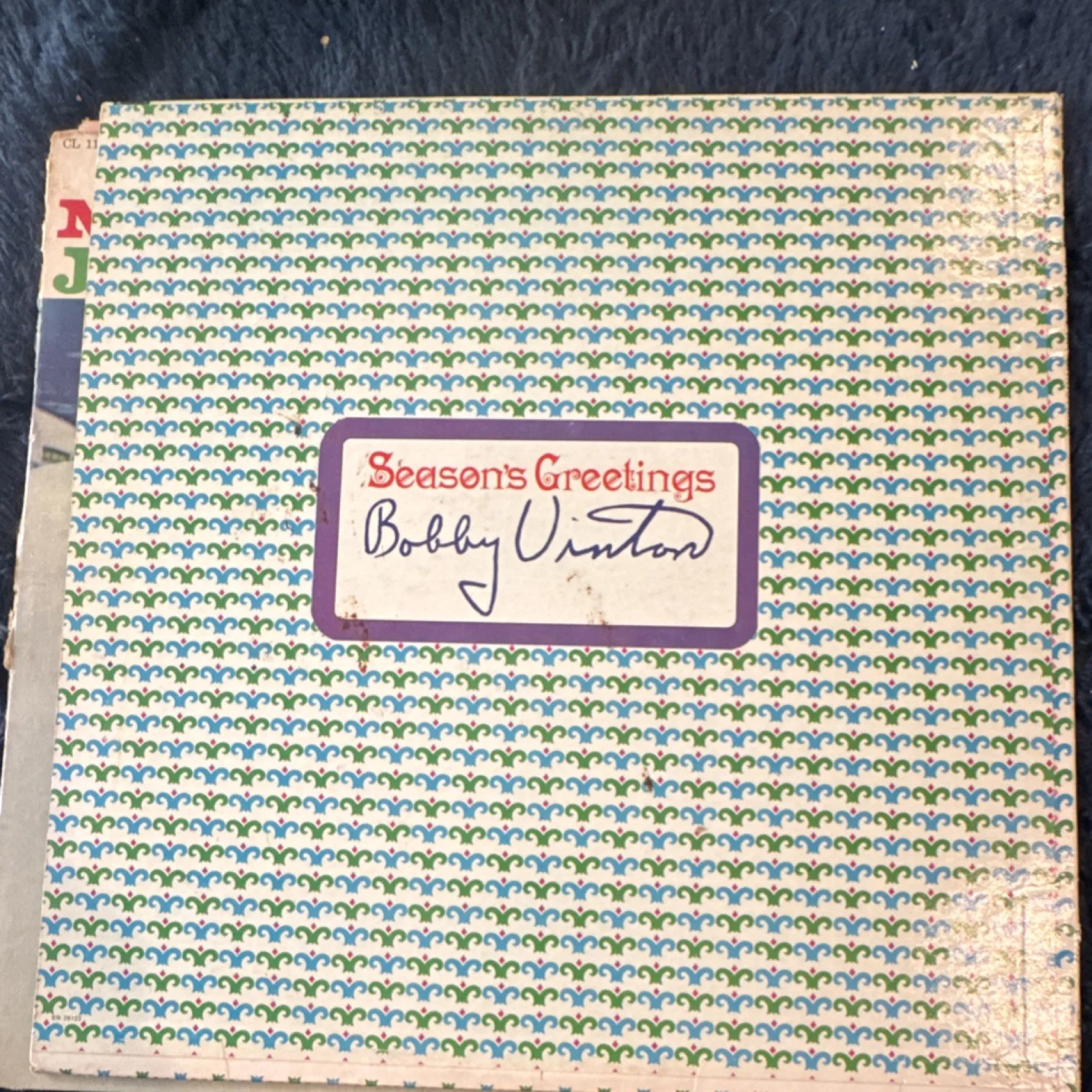 Bobby Vinton A Very Merry Christmas Signed Vinyl Record Epic LN 24122, изображение 3