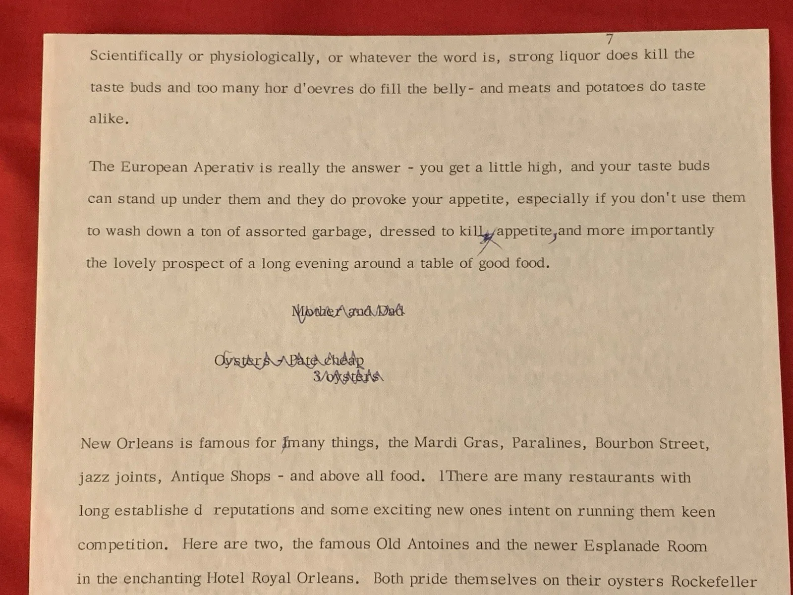 Vincent Price — Vincent Price Estate Typed Manuscript With Annotations From Cookbook! 14i, изображение 2