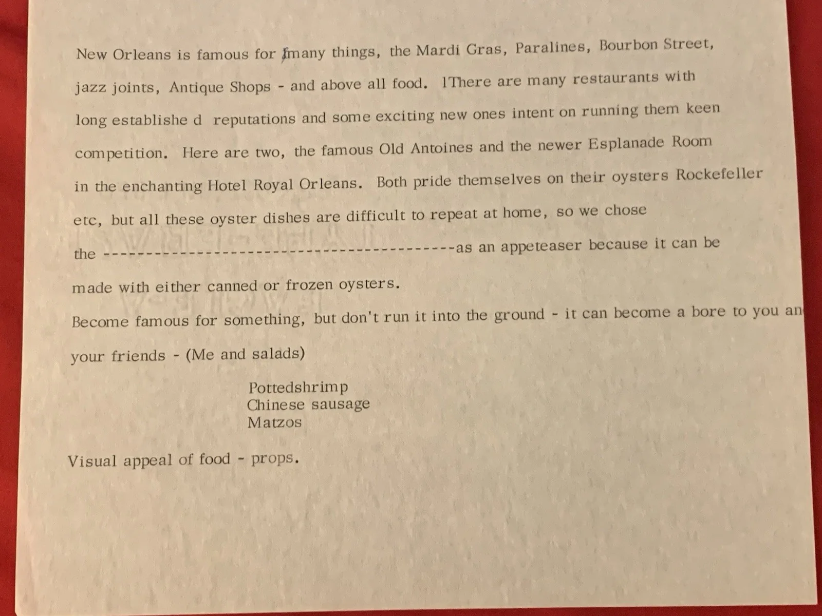 Vincent Price — Vincent Price Estate Typed Manuscript With Annotations From Cookbook! 14i, изображение 3