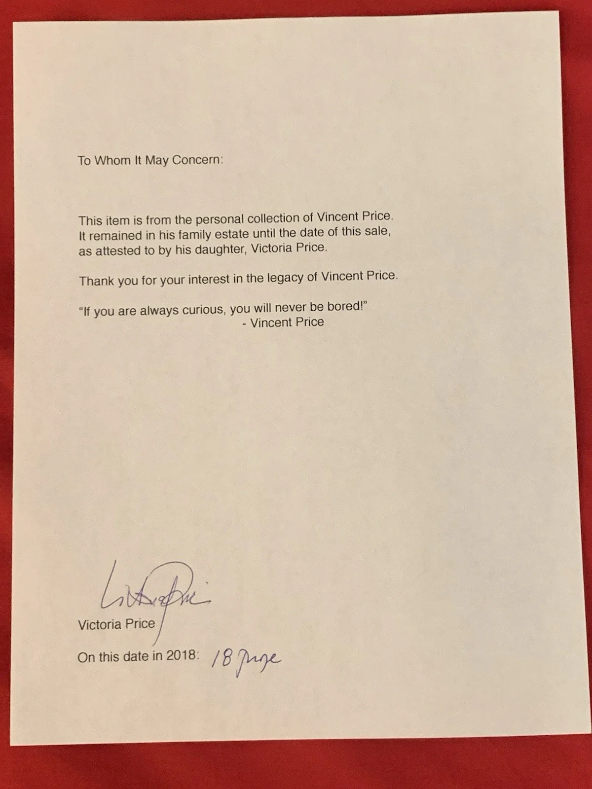 Vincent Price — Vincent Price Estate Typed Manuscript With Annotations From Cookbook! 14i, изображение 4
