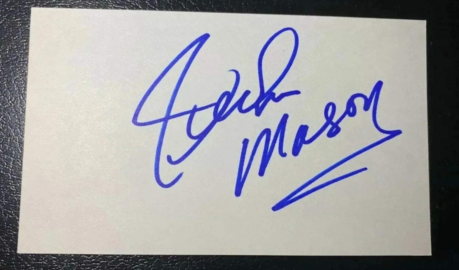 Jackie Mason — JACKIE MASON - THE SIMPSONS - Rabbi Hyman Krustofsky - SIGNED 3x5 Index W/PROOF