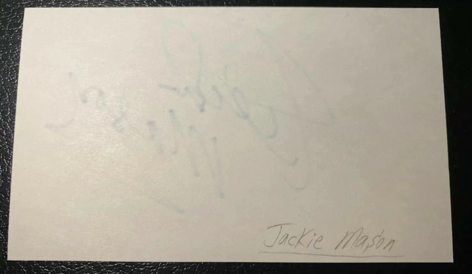 Jackie Mason — JACKIE MASON - THE SIMPSONS - Rabbi Hyman Krustofsky - SIGNED 3x5 Index W/PROOF, image 2