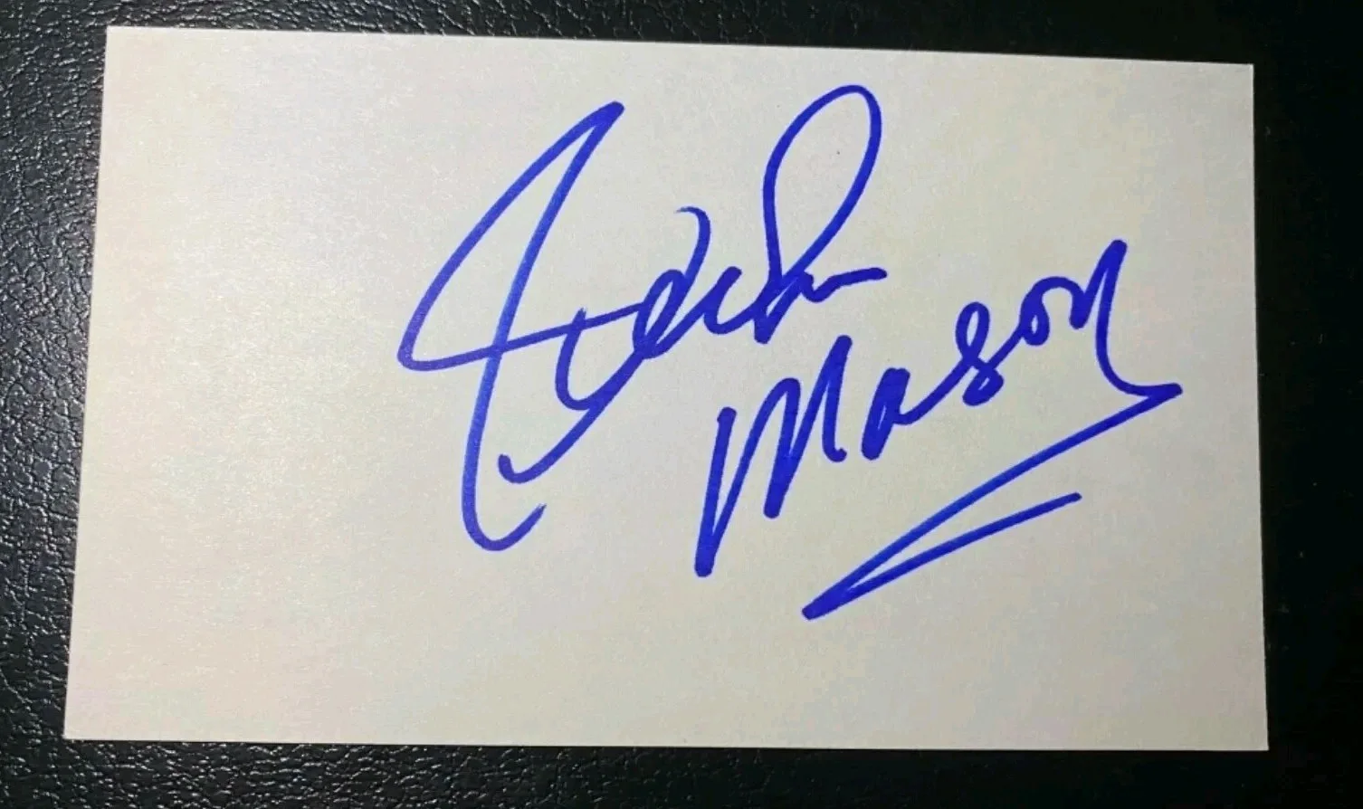 Jackie Mason — JACKIE MASON - THE SIMPSONS - Rabbi Hyman Krustofsky - SIGNED 3x5 Index W/PROOF, image 4