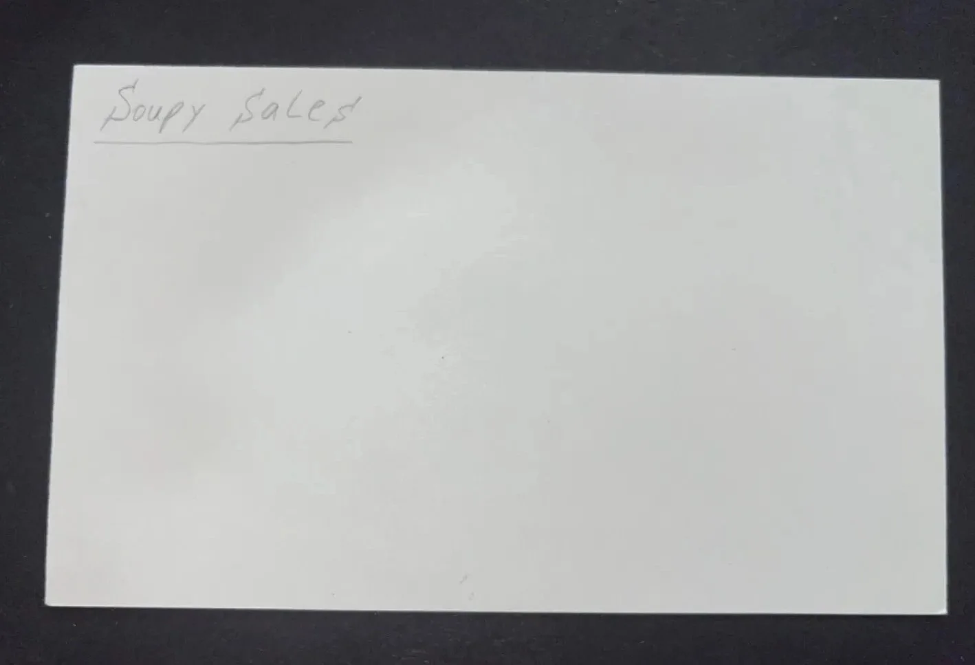 Soupy Sales — SOUPY SALES - THE SOUPY SALES SHOW - LEGENDARY COMEDIAN SIGNED 3x5 Index Card, изображение 2