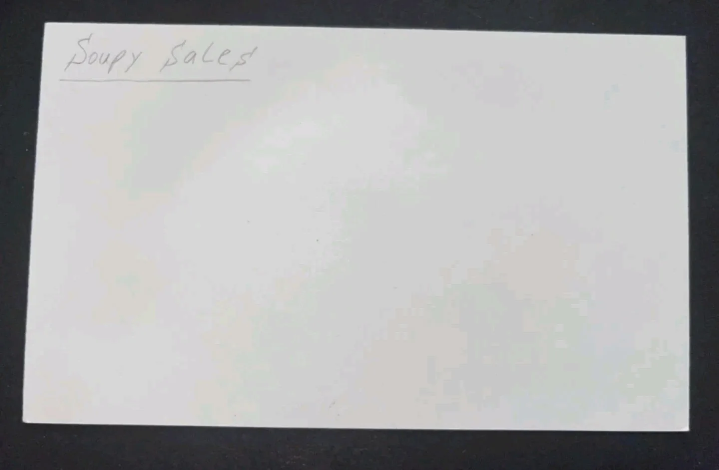 Soupy Sales — SOUPY SALES - THE SOUPY SALES SHOW - LEGENDARY COMEDIAN SIGNED 3x5 Index Card, изображение 4