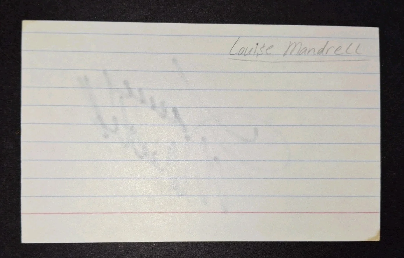 LOUISE MANDRELL - SIGNED 3x5 Index Card - GORGEOUS COUNTRY MUSIC SINGER 🎤, изображение 2