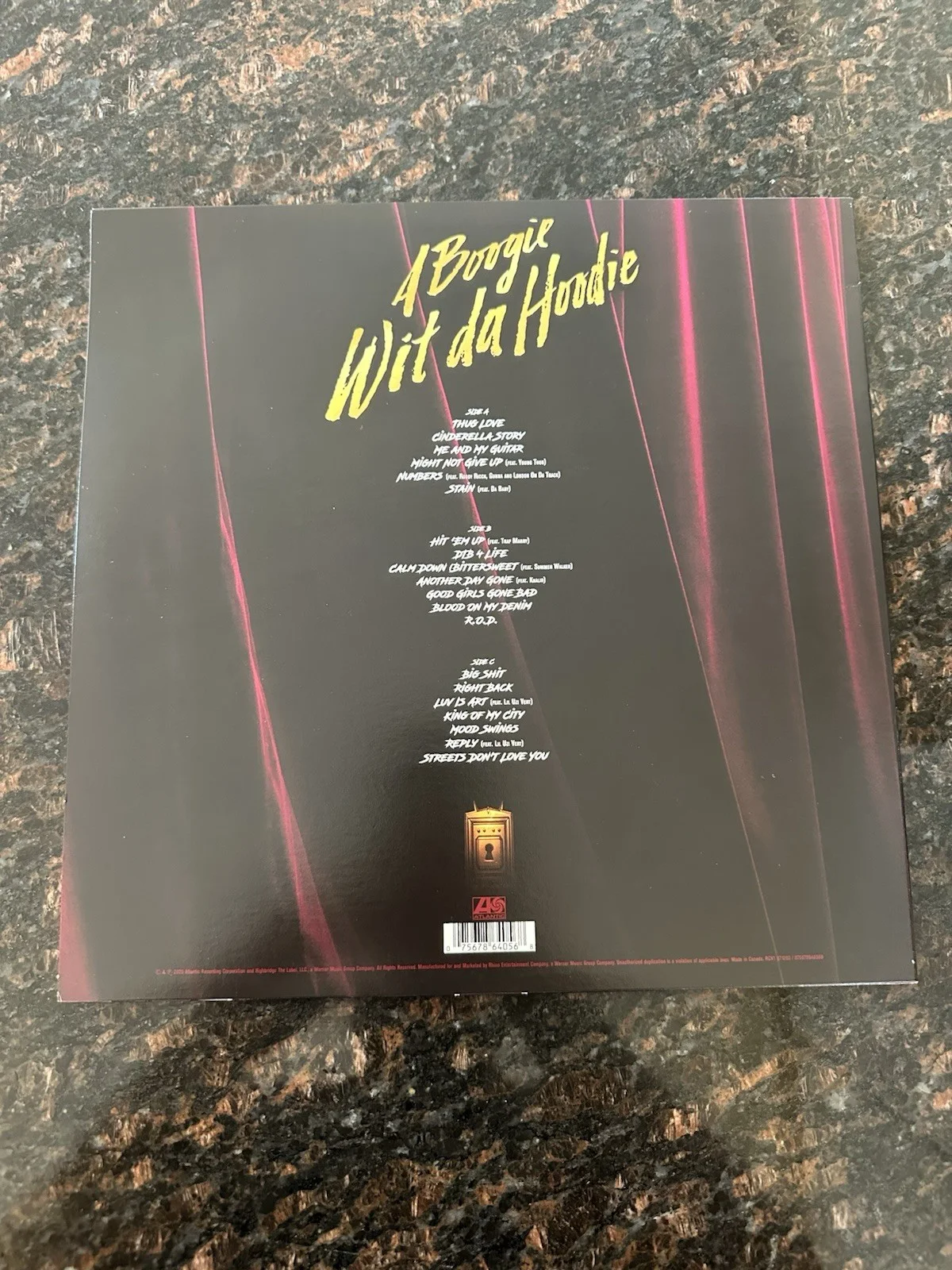 A Boogie Wit Da Hoodie Signed Autographed Artist 2.0 Album vinyl JSA COA, image 2