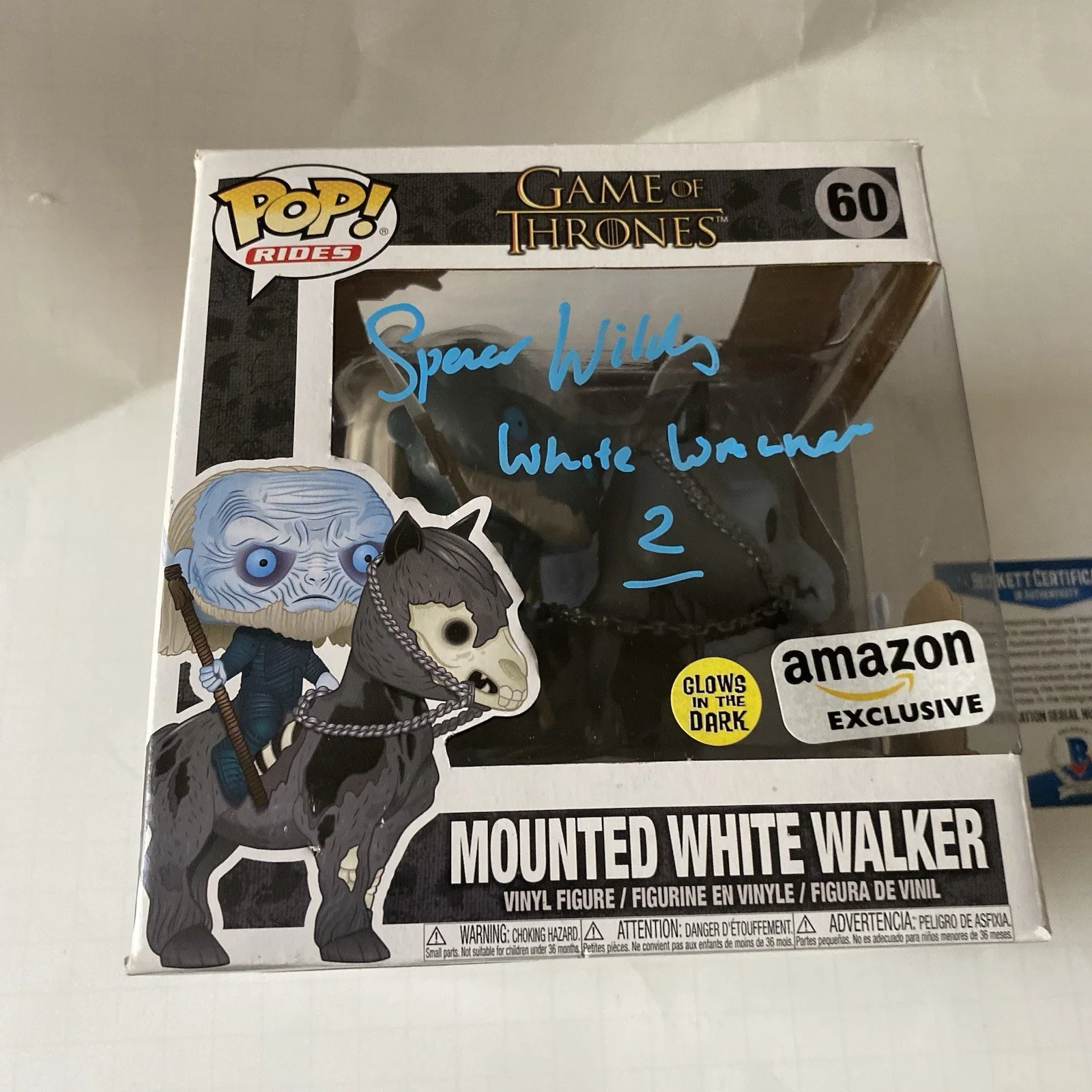 Spencer Wilding — Spencer Wilding Signed Game Of Thrones Mounted White Walker Funko Pop Beckett