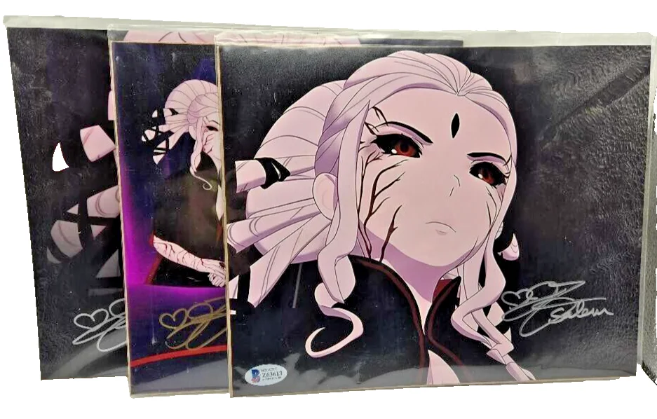 Jen Taylor — 3 Salem Jen Taylor Signed Autographs COA Beckett 8x10 RWBY Photos lot of 3