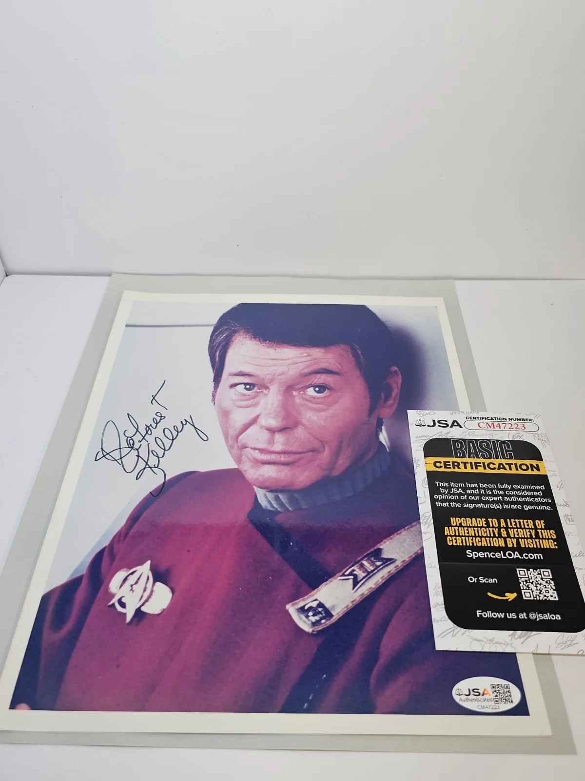 DeForest Kelley — DEFOREST KELLEY Autographed star trek Movie Photo Original JSA Authenticated