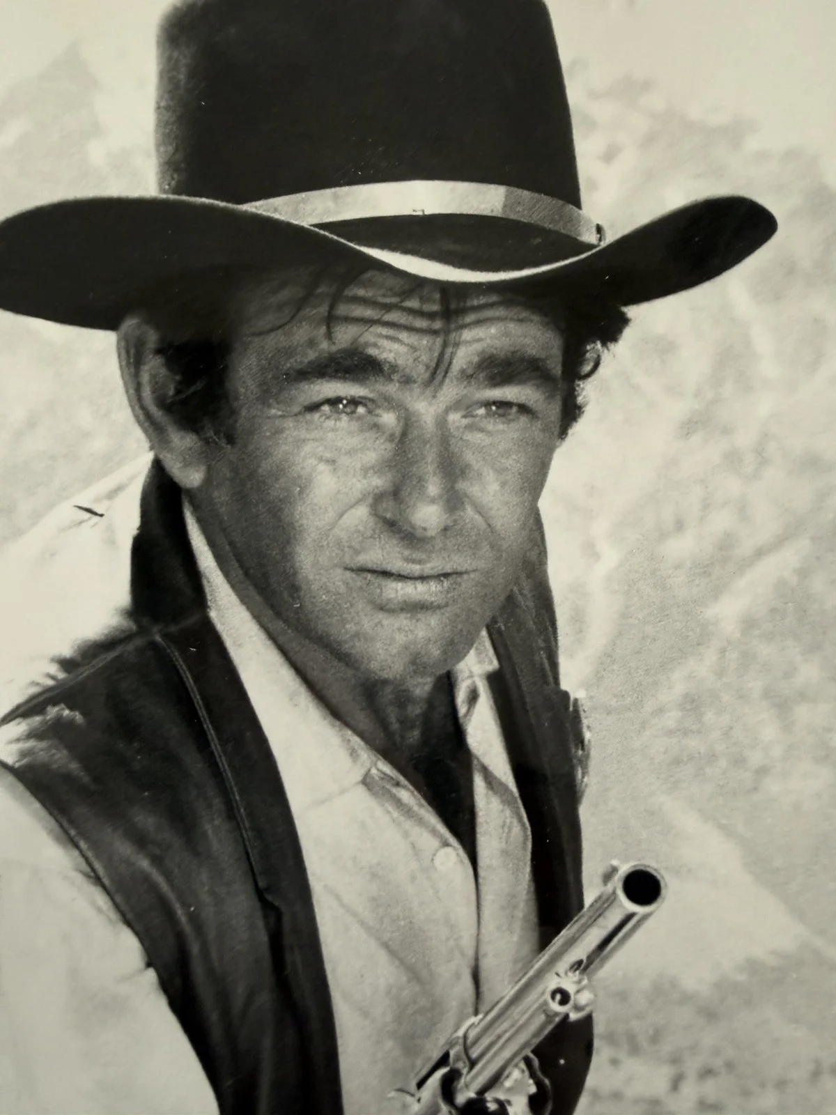 Stuart Whitman — CIMARRON STRIP Stuart Whitman / Jim Crown SIGNED Autographed 8x10 BW Photo, image 3