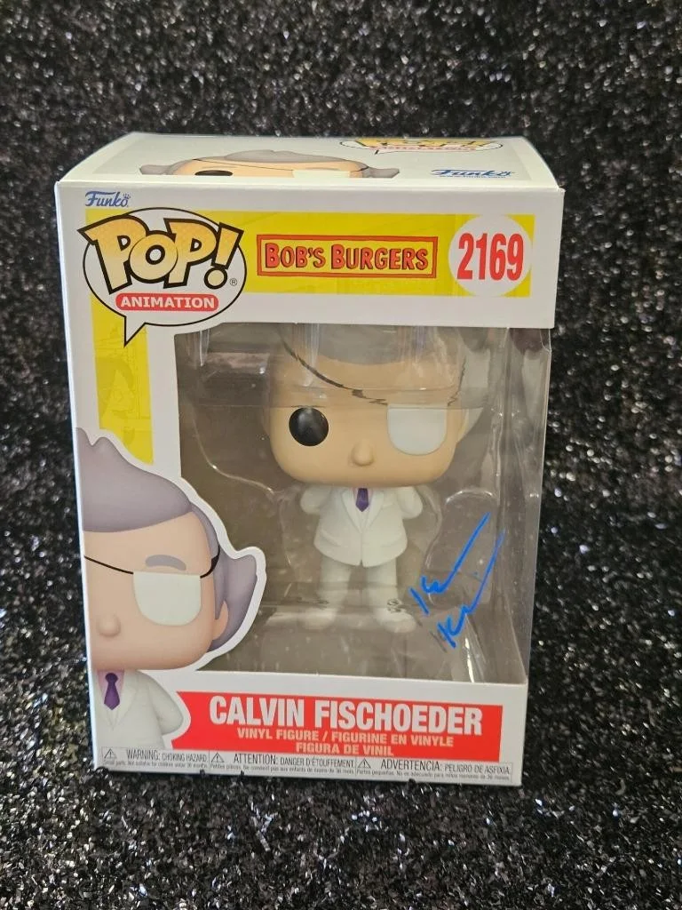 KEVIN KLINE — KEVIN KLINE SIGNED AUTOGRAPHED FUNKO POP 2169 CALVIN FISCHOEDER BOB'S BURGER COA