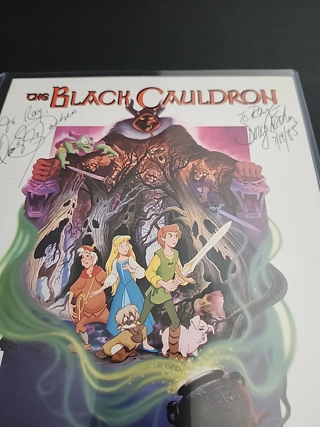 THE BLACK COULDRON AUTOGRAPHED 1985 WALT DISNEY PRODUCTIONS 8x10, image 4