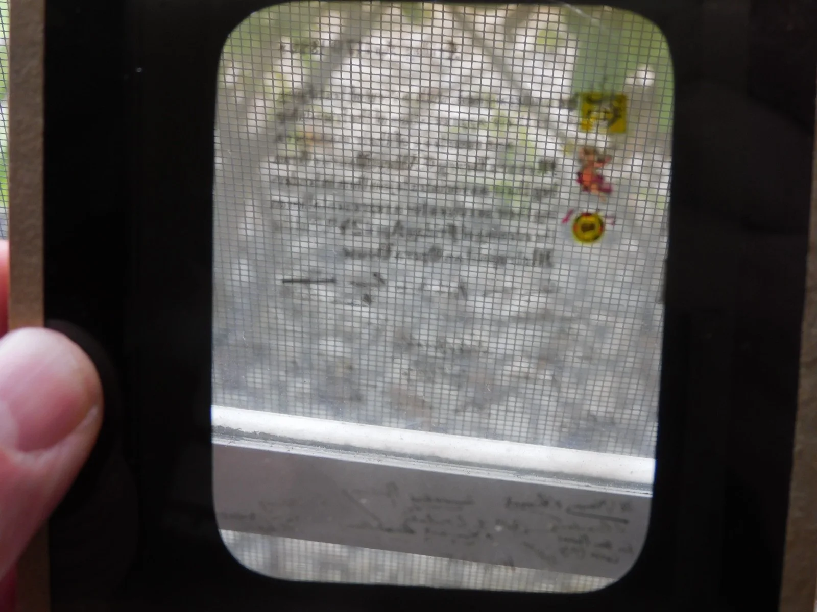 DATED 1896 OPERA SINGERS ARTIST'S TESTIMONIAL AUTOGRAPHS ON A GLASS SLIDE- RARE!, image 3