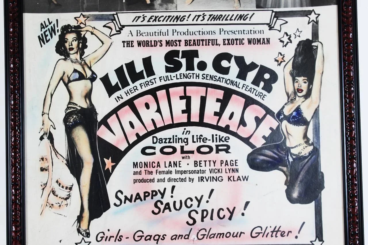 1954 Film VARIETEASE Poster - Lili St. Cyr, Betty Page, Monica Lane Colorized, изображение 3