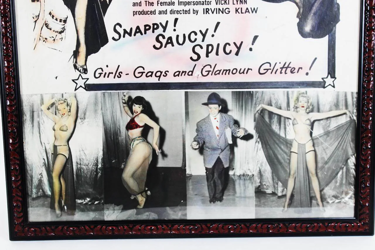1954 Film VARIETEASE Poster - Lili St. Cyr, Betty Page, Monica Lane Colorized, изображение 4