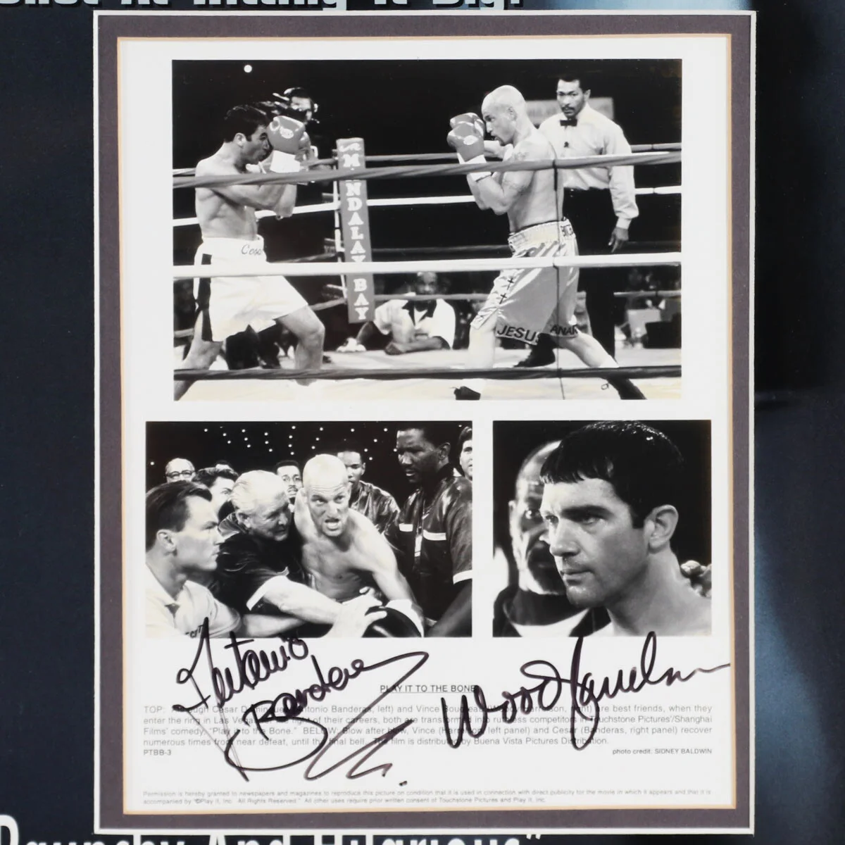 Woody Harrelson & Antonio Banderas Signed Photo Poster Play It To The Bone - ..., изображение 2