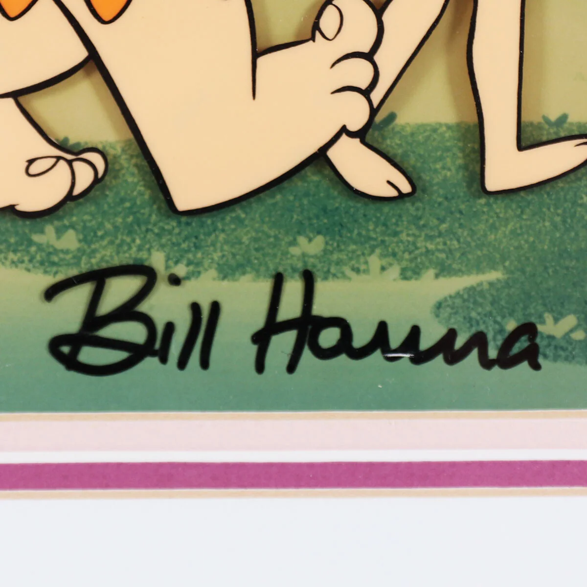 Bill Hanna & Joe Barbera Signed Animation Cel The Flintstones - COA JSA, изображение 2
