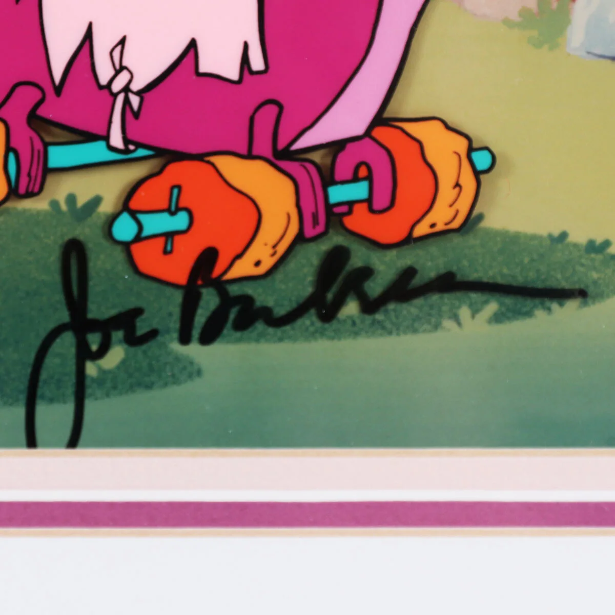 Bill Hanna & Joe Barbera Signed Animation Cel The Flintstones - COA JSA, изображение 3