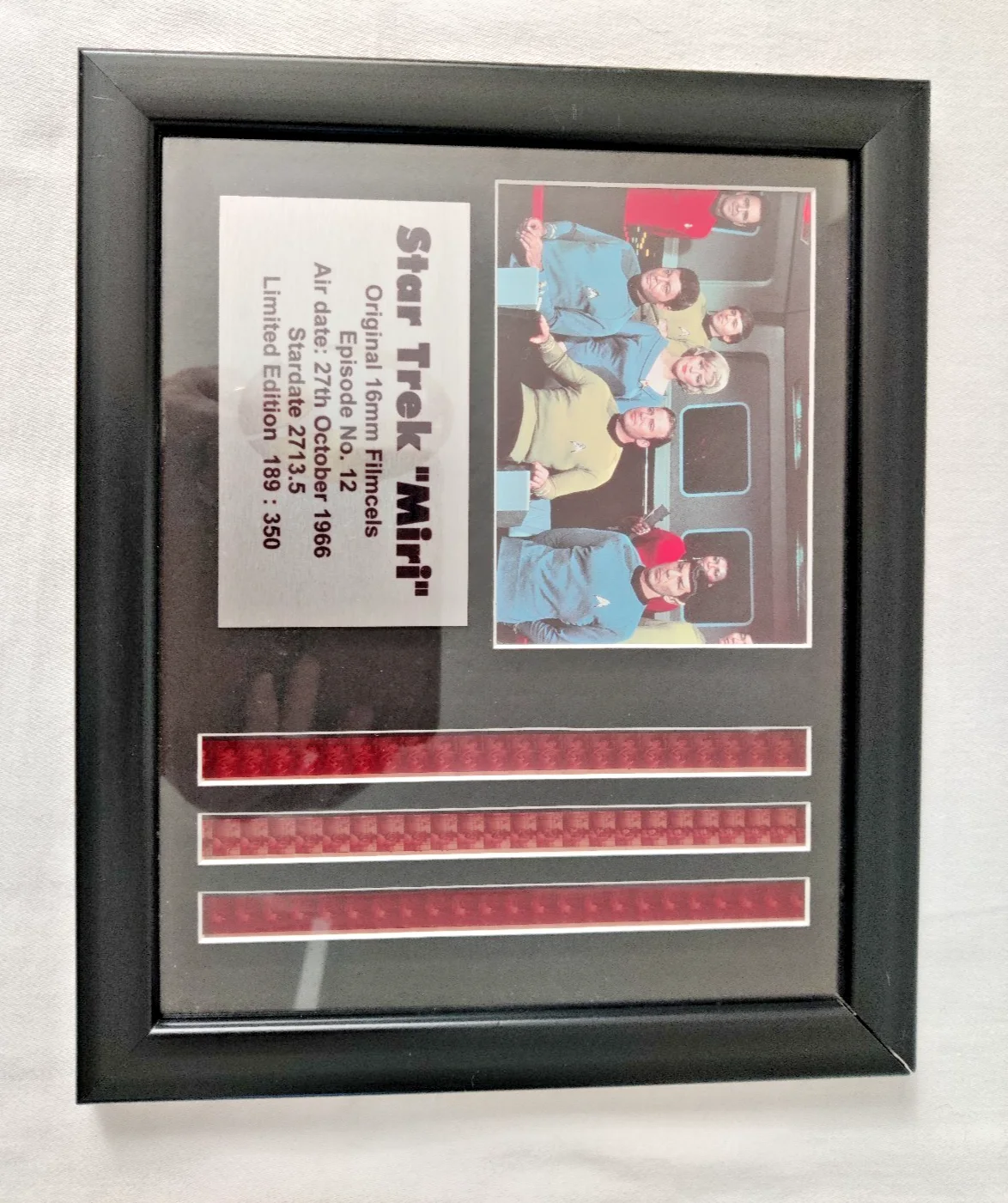Star Trek Original Series Framed Film Cell Miri Limited Edition. 1966. + COA., image 2