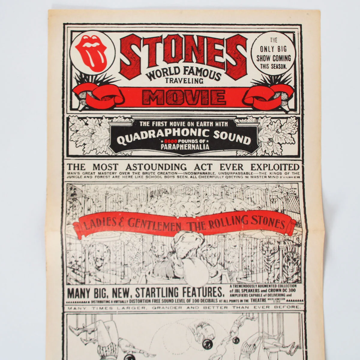 1974 Rolling Stones Movie Poster Ladies and Gentlemen, The Rolling Stones, изображение 2