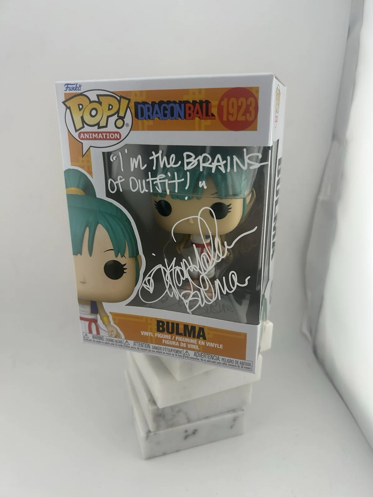 Tiffany Vollmer — Tiffany Vollmer Signed Dragon Ball - Bulma 1923 Funko Pop OCCM White Autograph