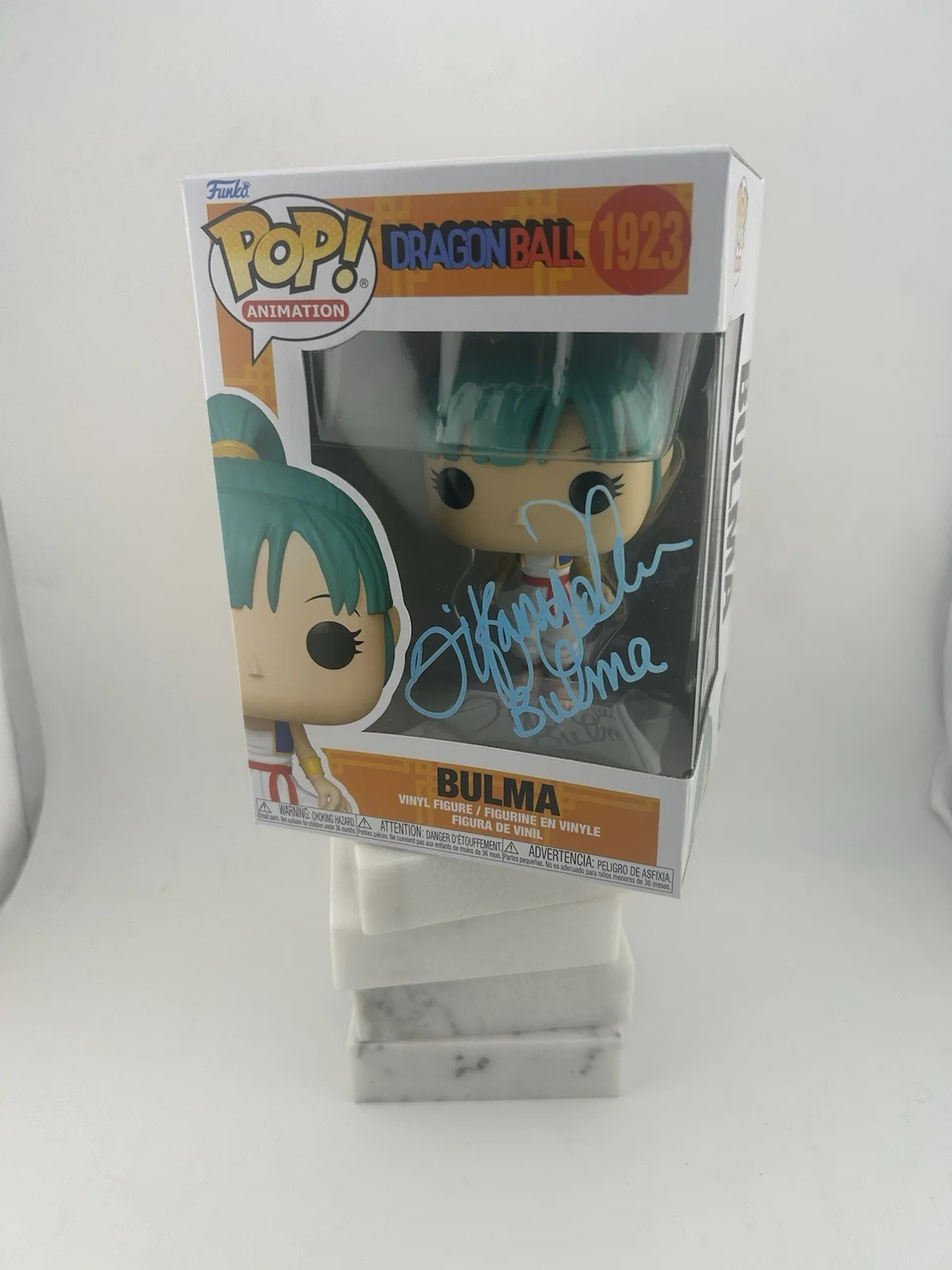 Tiffany Vollmer — Tiffany Vollmer Signed Dragon Ball - Bulma 1923 Funko Pop OCCM Teal Paint
