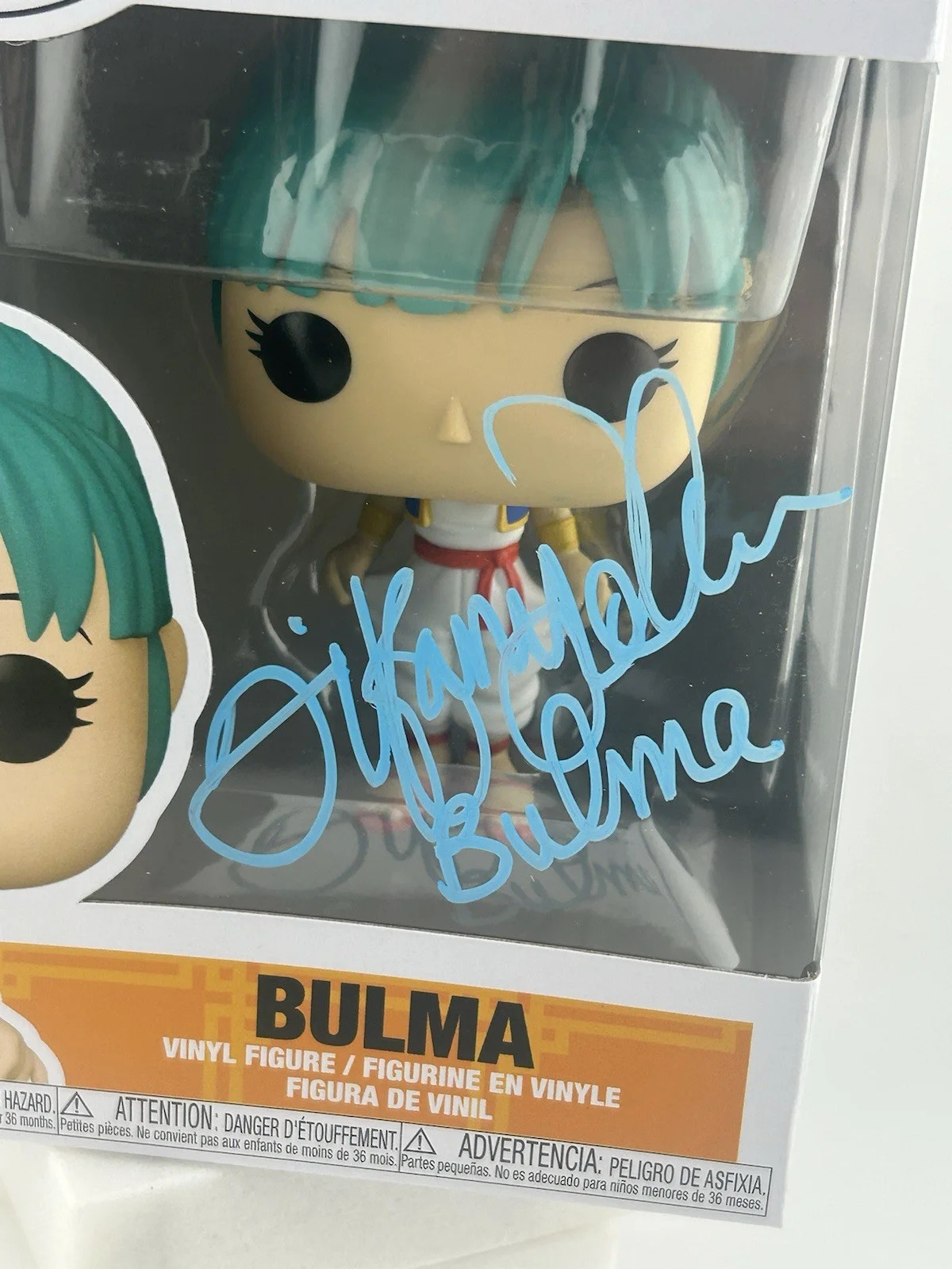 Tiffany Vollmer — Tiffany Vollmer Signed Dragon Ball - Bulma 1923 Funko Pop OCCM Teal Paint, изображение 2