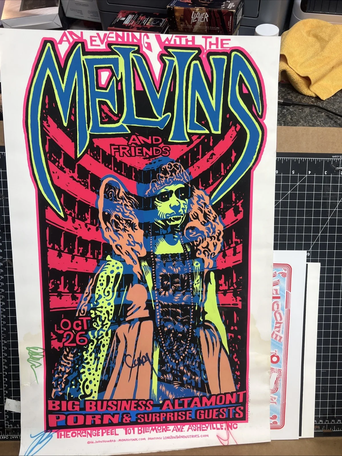 The Melvins Band Signed Autograph Poster Concert John Howard Numbered /200 Rock, изображение 5