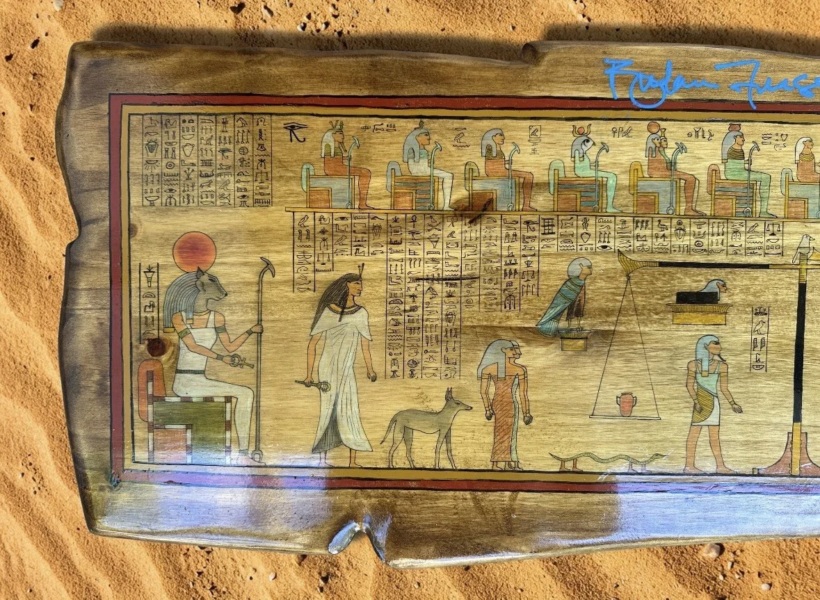Wood Art Egyptian Book Of The Dead Brendan Fraser Signed The Mummy Movie, изображение 3