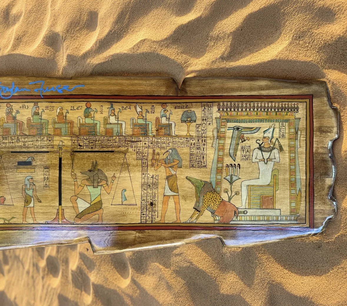 Wood Art Egyptian Book Of The Dead Brendan Fraser Signed The Mummy Movie, изображение 4