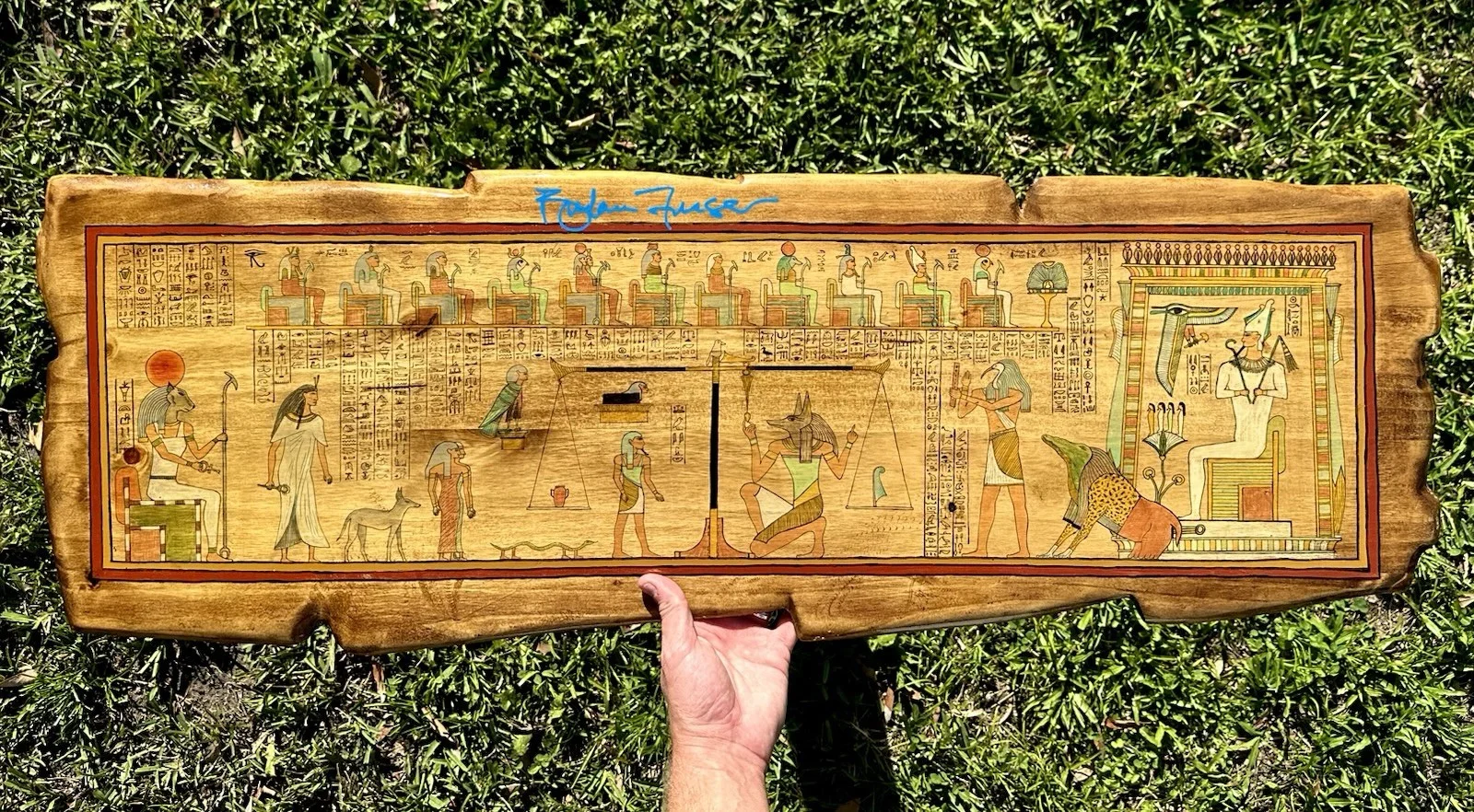 Wood Art Egyptian Book Of The Dead Brendan Fraser Signed The Mummy Movie, изображение 5