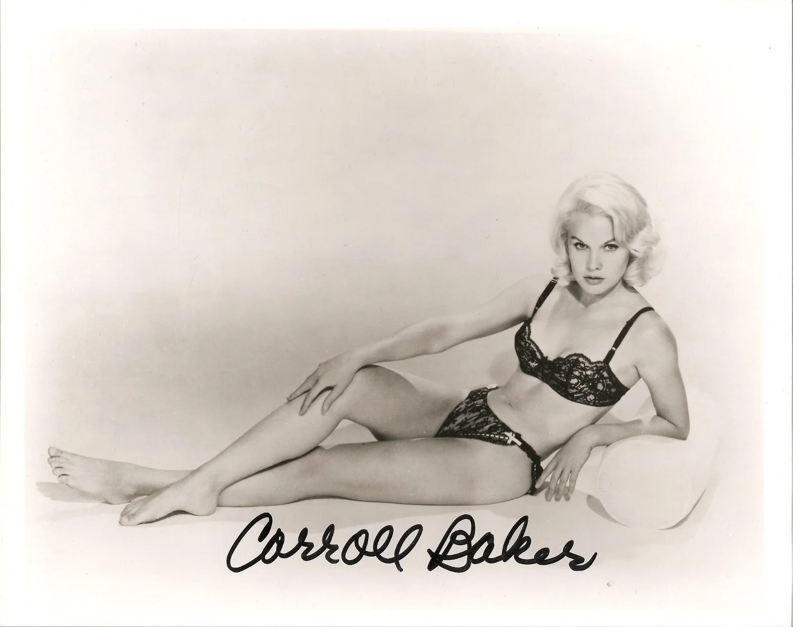 Carroll Baker — Carroll Baker in Lingerie ~ Autographed (In person) 8x10 B&W Photo