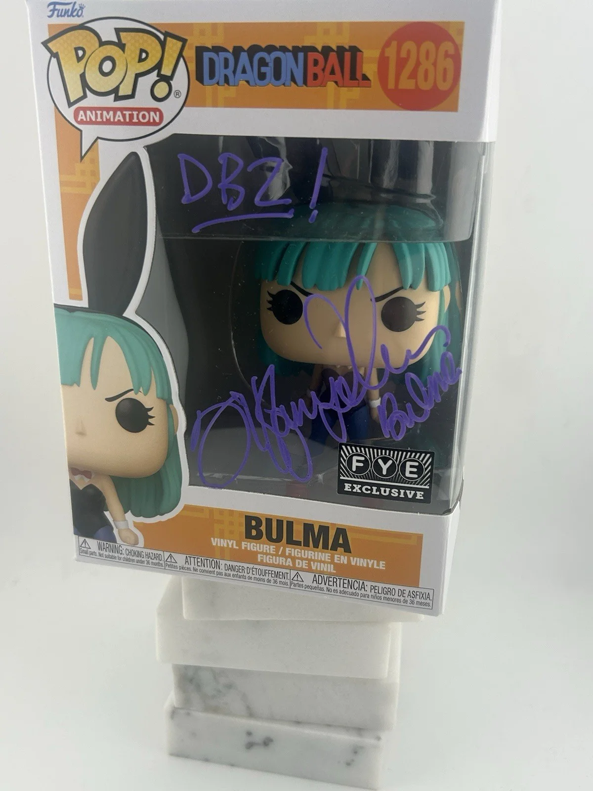 Tiffany Vollmer — Tiffany Vollmer Signed Dragon Ball - Bulma 1286 FYE Exclusive Funko Pop OCCM, изображение 2
