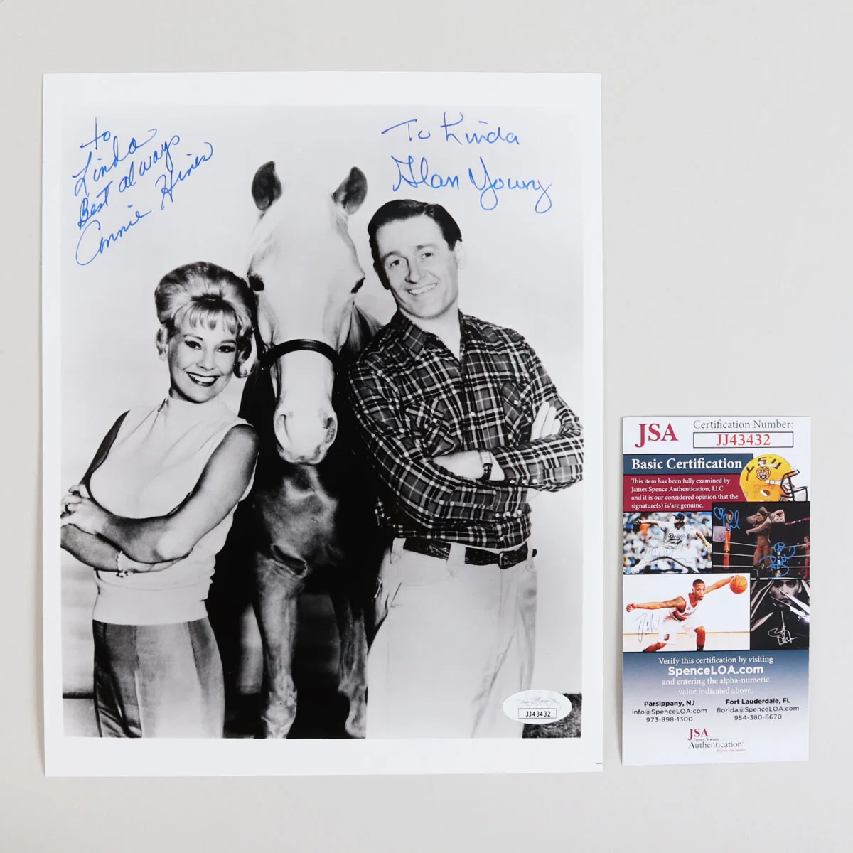 Alan Young Signed Photo w/ Connie Hines Mister Ed 8x10 - COA JSA, image 4
