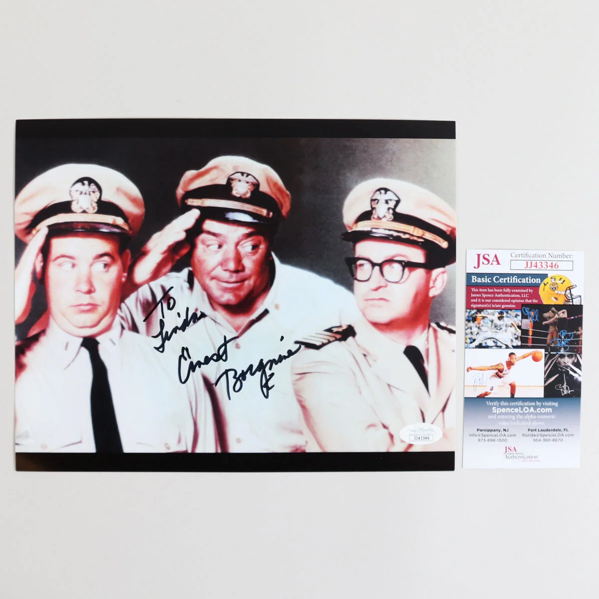 Ernest Borgnine Signed Photo 8x10 - COA JSA, image 3