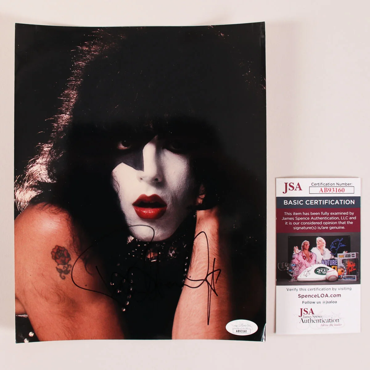 Paul Stanley Signed Photo 8x10 KISS - COA JSA, изображение 3