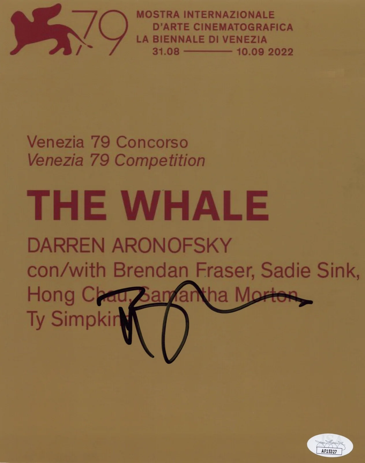 BRENDAN FRASER — Brendan Fraser signed "THE WHALE" 8x10 Photo b EXACT PROOF The Mummy JSA COA, image 5