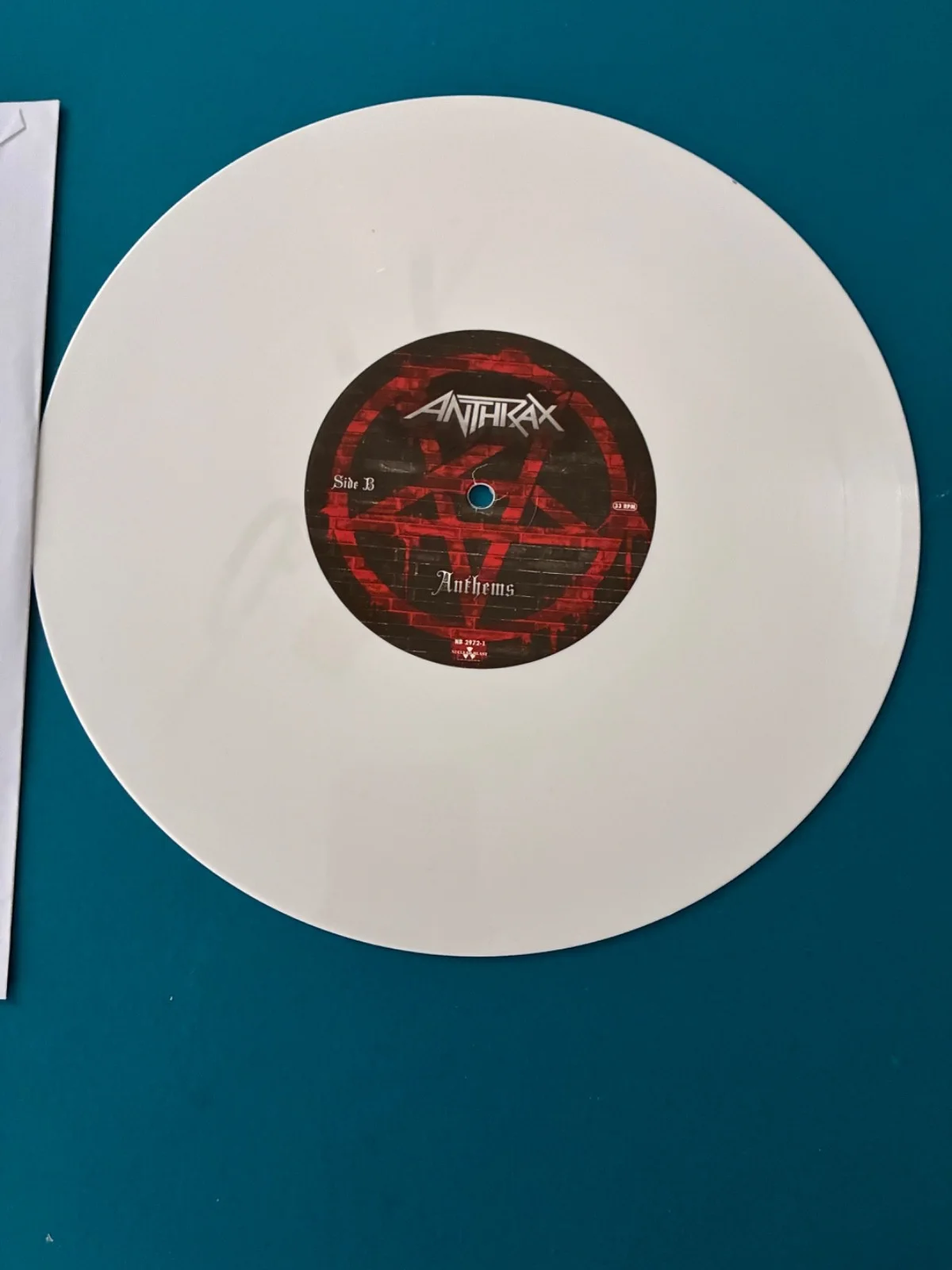 Anthrax Original Signed in-person Anthems Vinyl White, image 3