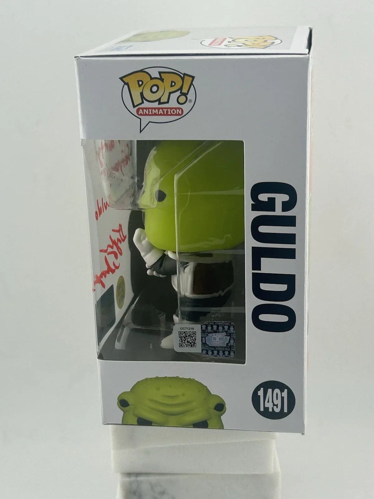 Dylan Thompson — Signed DYLAN THOMPSON Guldo Dragonball Z 1491 Funko Pop Autograph OCCM Red 71215, image 5