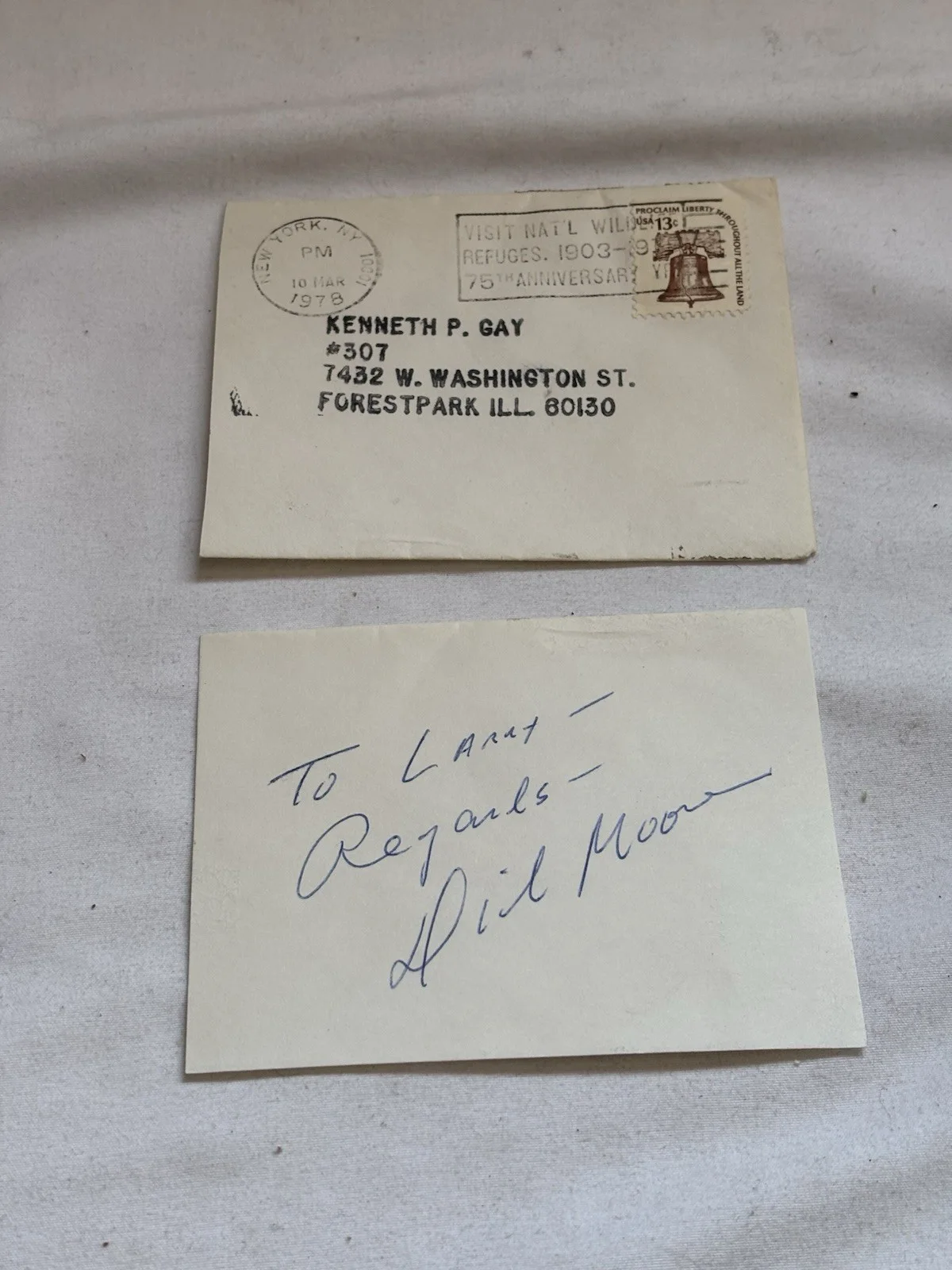 Dickie Moore — DICKIE MOORE (1925-2015) (OUR GANG SHORTS) SIGNED LETTER/BIRTHDAY GREETING. NICE, изображение 2
