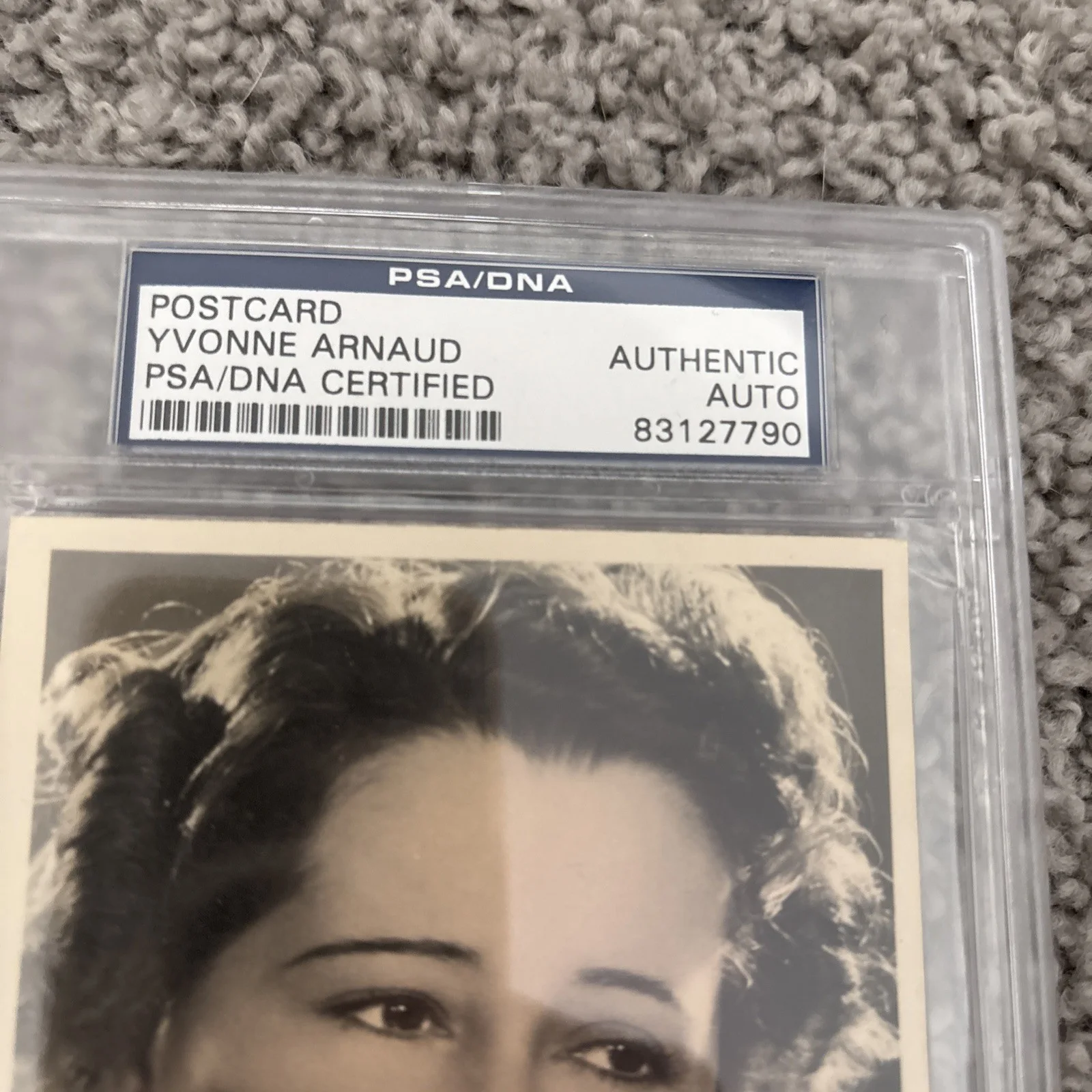 PSA Authentic Yvonne Arnaud Signed Post Card French Pianist Singer Actress Rare, image 3