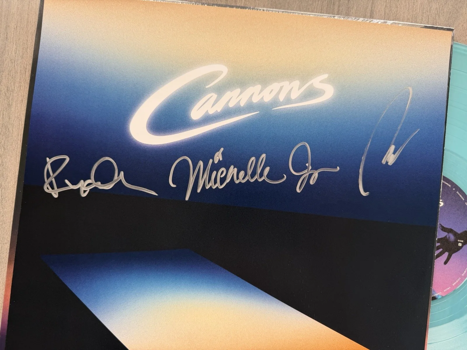 Cannons SIGNED Vinyl LP Everything Glows Translucent Violet Colored AUTOGRAPHED, image 2
