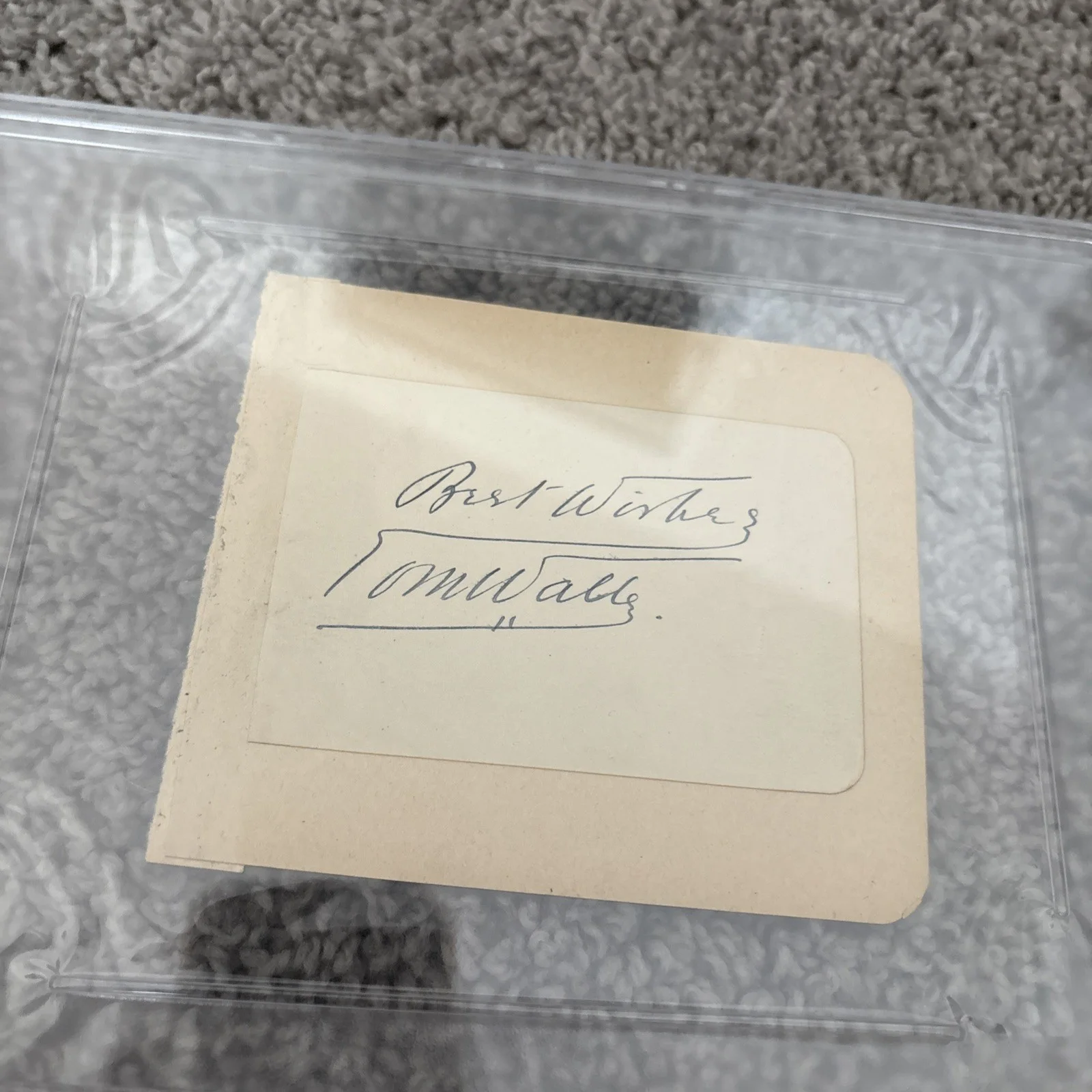PSA Authentic Tom Walls Cut Autograph 1900s Actor Film Producer Deceased 1949, изображение 3
