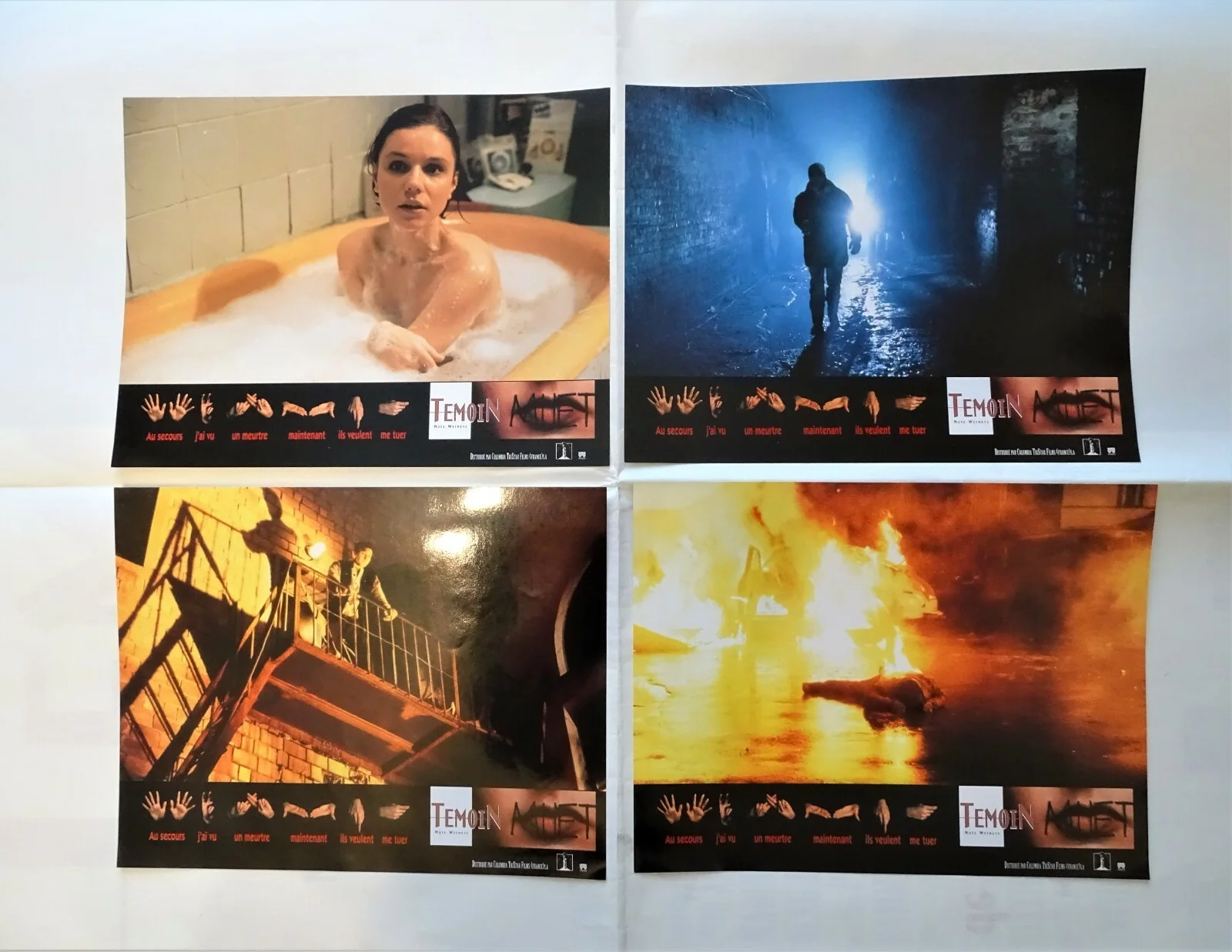 Original 1995 French film poster RARE plus 8 lobby card Mute Witness Temoin Muet, изображение 2