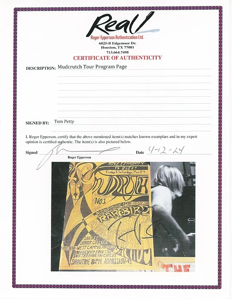 Rare -TOM PETTY- REAL Signed/Autograph/Auto Music Photo - Roger Epperson, image 2