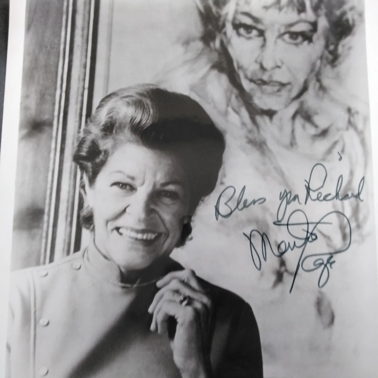 Martha Raye Signed Photo Movie TV Actress Big Mouth Polident Monsieur Verdoux, изображение 2