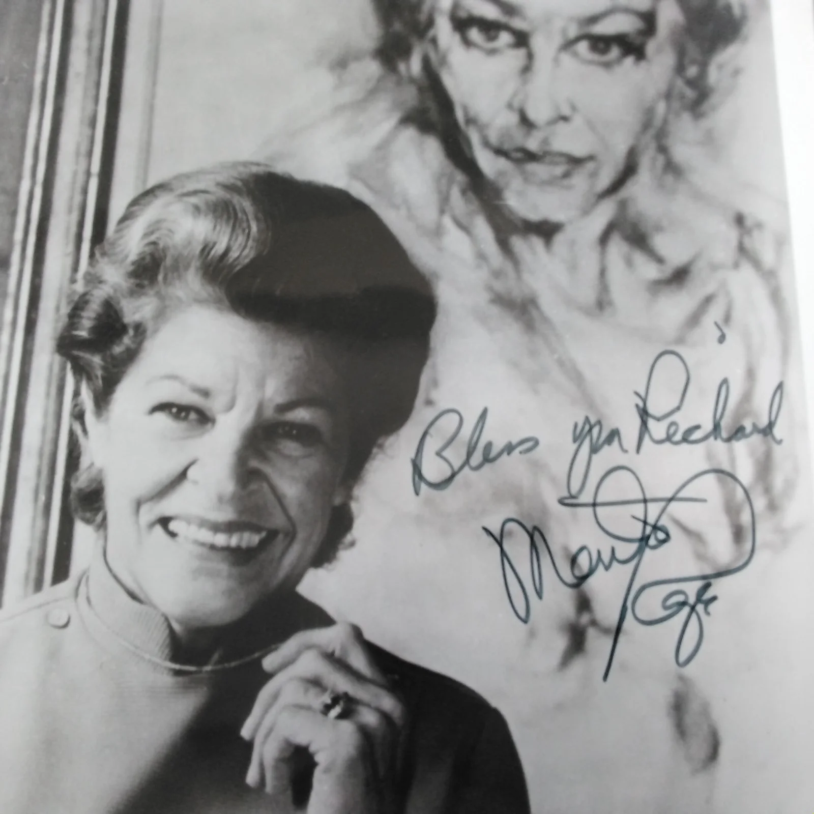 Martha Raye Signed Photo Movie TV Actress Big Mouth Polident Monsieur Verdoux, изображение 4